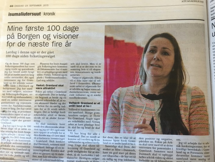 Mine første 100 dage på Borgen og visioner for de næste ...